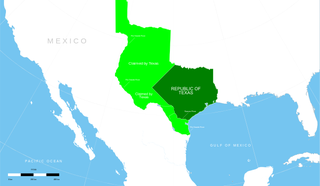 Texas’ national borders. The white population (and therefore the government’s area of influence) was concentrated in the dark green area.